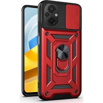 Microsonic Xiaomi Poco M5 Impact Resistant Kırmızı Kılıf