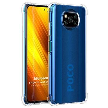 Microsonic Xiaomi Poco X3 Nfx Şeffaf Shock Absorbing Telefon Kılıfı