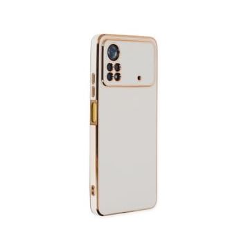 Microsonic Xiaomi Poco X4 Pro 5G Olive Plated Beyaz Cep Telefonu Kılıfı