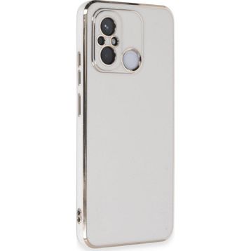 Microsonic Xiaomi Redmi 12C Olive Plated Beyaz Kılıf