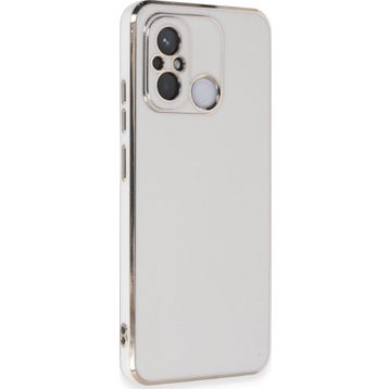 Microsonic Xiaomi Redmi 12C Olive Plated Beyaz Kılıf