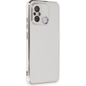 Microsonic Xiaomi Redmi 12C Olive Plated Beyaz Kılıf
