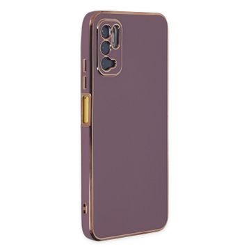 Microsonic Xiaomi Redmi Note 10 5G Olive Plated Lila Cep Telefonu Kılıfı
