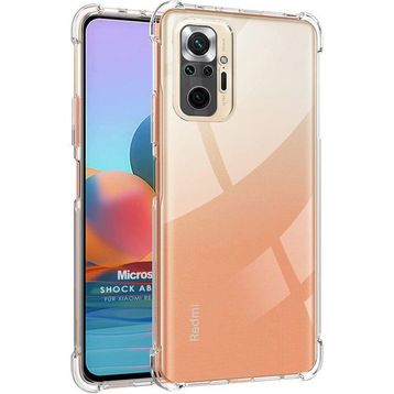 Microsonic Xiaomi Redmi Note 10 Pro Shock Absorbing Şeffaf Cep Telefonu Kılıfı