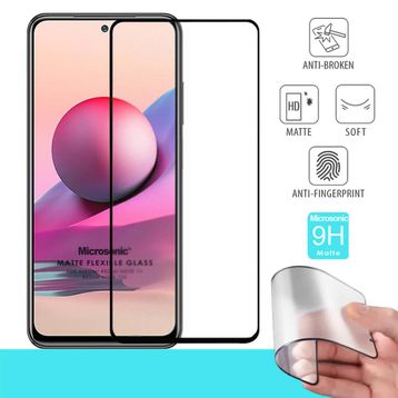 Microsonic Xiaomi Redmi Note 10S Seramik Matte Flexible Siyah Ekran Koruyucu