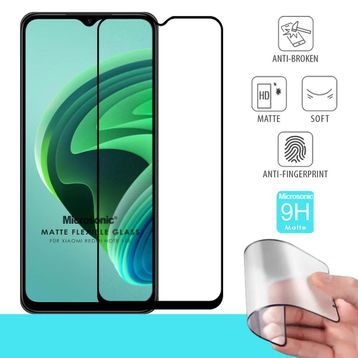 Microsonic Xiaomi Redmi Note 11E Seramik Matte Flexible Siyah Ekran Koruyucu