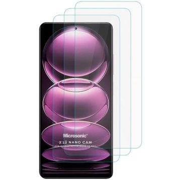 Microsonic Xiaomi Redmi Note 12 Pro Screen Protector Nano Glass 3 Adet Cam Ekran Koruyucu