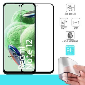 Microsonic Xiaomi Redmi Note 12 Seramik Matte Flexible Siyah Ekran Koruyucu