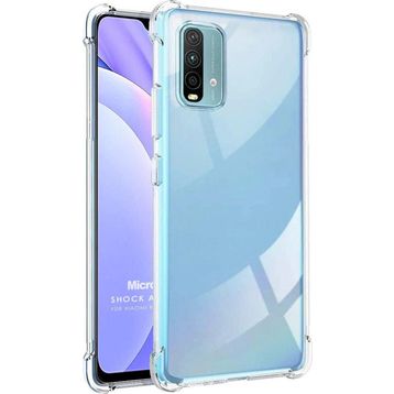Microsonic Xiaomi Redmi Note 9 4G Shock Absorbing Şeffaf Cep Telefonu Kılıfı