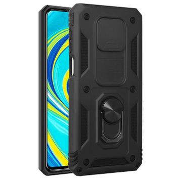 Microsonic Xiaomi Redmi Note 9 Pro Impact Resistant Siyah Cep Telefonu Kılıfı