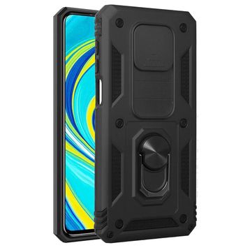 Microsonic Xiaomi Redmi Note 9 Pro Impact Resistant Siyah Cep Telefonu Kılıfı