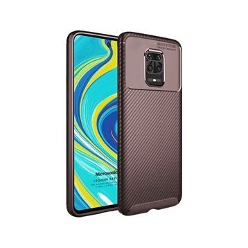 Microsonic Xiaomi Redmi Note 9 Pro Legion Series Kahverengi Cep Telefonu Kılıfı