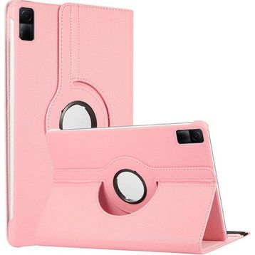 Microsonic Xiaomi Redmi Pad 360 Dönerli Stand Deri Açık Pembe Kılıf