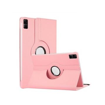 Microsonic Xiaomi Redmi Pad 360 Dönerli Stand Deri Açık Pembe Kılıf