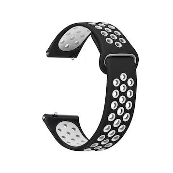 Microsonic Xiaomi Watch S1 Active Rainbow Gently Band Siyah Beyaz Kordon