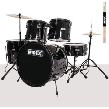 Midex CD900X-BK 22'' Yetişkin 22B-13T-12T-16F-14S 5 Parça Akustik Bateri Davul Seti