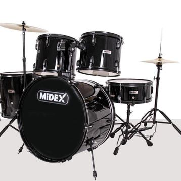 Midex CD900X-BK 22'' Yetişkin 22B-13T-12T-16F-14S 5 Parça Akustik Bateri Davul Seti