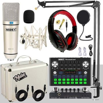 Midex CX1 Compact Set-2 Efektli Ses Kartı Mikrofon Stand Seti