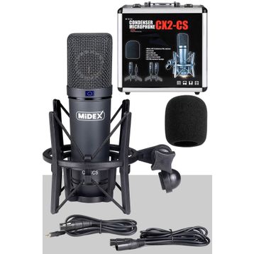 Midex CX2 Yüksek Kaliteli Condenser Geniş Diyafram Stüdyo Ses Kayıt Mikrofon Seti