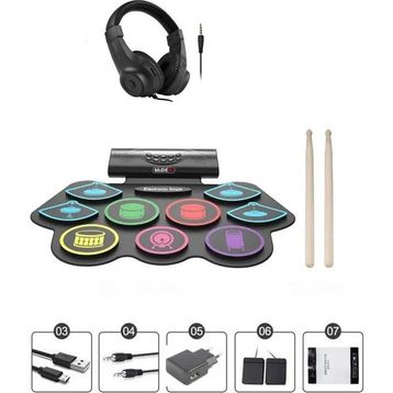 Midex Ddx-75 9 Ped 2 Ayak Pedalı Bluetooth Şarjlı Dijital Davul