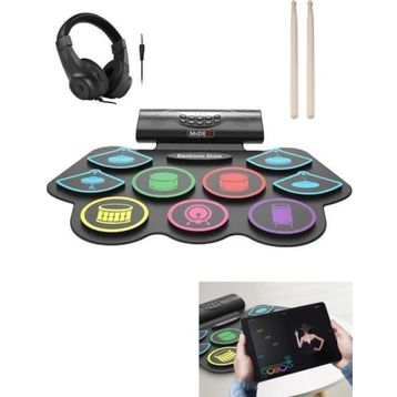Midex Ddx-75 9 Ped 2 Ayak Pedalı Bluetooth Şarjlı Dijital Davul