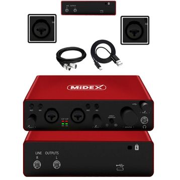 Midex GLX-700GR Üst Segment USB Stüdyo Ses Kartı