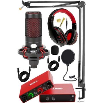 Midex GLX-700RD Ses Kartı + CXN-30 Stüdyo Mikrofon Stüdyo Ekipman Seti