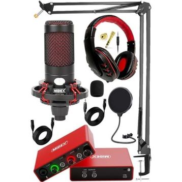 Midex GLX-700RD Ses Kartı + CXN-30 Stüdyo Mikrofon Stüdyo Ekipman Seti