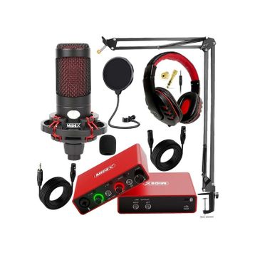 Midex GLX-700RD Ses Kartı + CXN-30 Stüdyo Mikrofon Stüdyo Ekipman Seti
