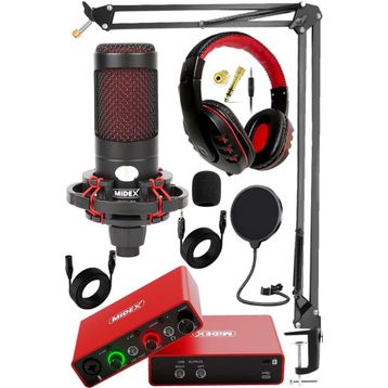 Midex GLX-700RD Ses Kartı + CXN-30 Stüdyo Mikrofon Stüdyo Ekipman Seti