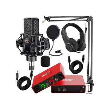 Midex GLX-700RD Ses Kartı + MX-2020 Stüdyo Mikrofon Stüdyo Ekipman Seti