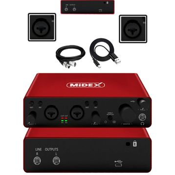 Midex GLX-700RD Üst Segment USB Stüdyo Ses Kartı