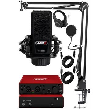 Midex GLX-800 Ses Kartı + MX-2020 Stüdyo Mikrofon