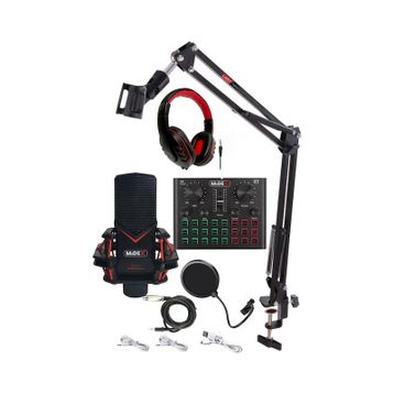 Midex Gmx-1 Record Head Set Condenser Mikrofon Kulaklık Ses Kartı Canlı Yayın Paketi