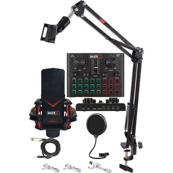 Midex Gmx-1 Record Set Condenser Mikrofon Ses Kartı Canlı Yayın Paketi