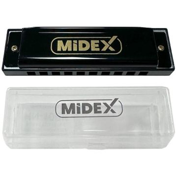 Midex HN-10BK Siyah Örf Aletleri 10 Delikli Mızıka