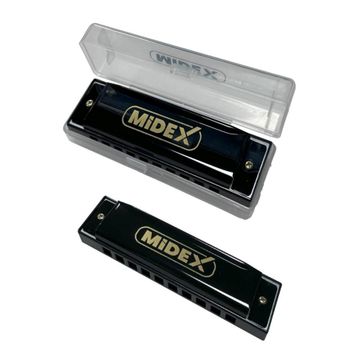Midex HN-10BK Siyah Örf Aletleri 10 Delikli Mızıka
