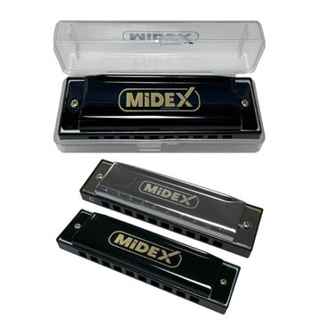 Midex HN-10BK Siyah Örf Aletleri 10 Delikli Mızıka