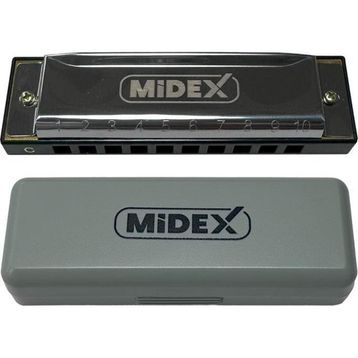 Midex HN-10SL Silver Örf Aletleri 10 Delikli Mızıka