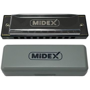 Midex HN-10SL Silver Örf Aletleri 10 Delikli Mızıka
