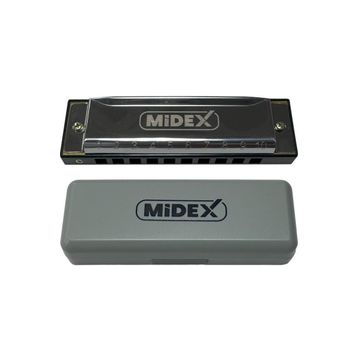 Midex HN-10SL Silver Örf Aletleri 10 Delikli Mızıka