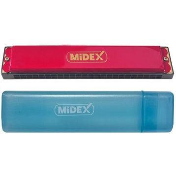 Midex HN-24RD Kırmızı 24 Delikli Mızıka