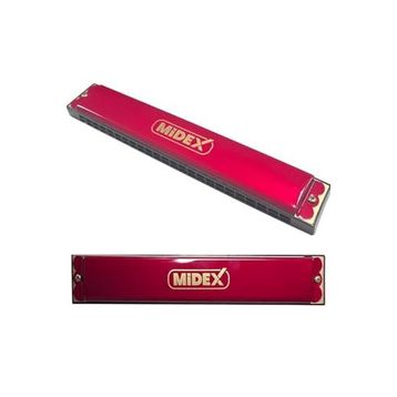 Midex HN-24RD Kırmızı 24 Delikli Mızıka