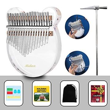 Midex KLX6000 Şeffaf Cam Kalimba Paslanmaz Çelik Çekiç