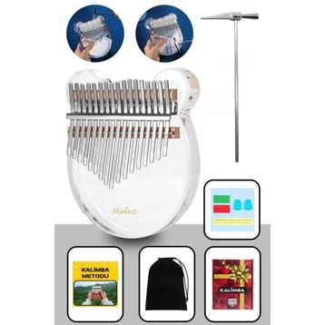 Midex KLX6000 Şeffaf Cam Kalimba Paslanmaz Çelik Çekiç