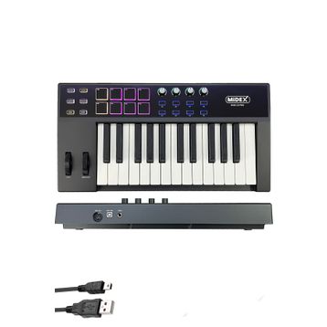 Midex Midi-25 25 Tuşlu Midi Keyboard 8 Pad Pro Midi Klavye