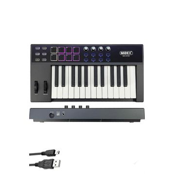 Midex Midi-25 25 Tuşlu Midi Keyboard 8 Pad Pro Midi Klavye