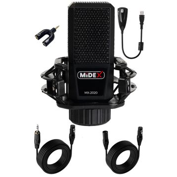 Midex MX-2020 Condenser +48V Stüdyo Ses Kayıt Mikrofonu
