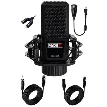 Midex MX-2020 Condenser +48V Stüdyo Ses Kayıt Mikrofonu