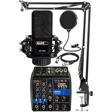 Midex MX-2020 Solo Mix Condenser Mikrofon ve Kayıt Mixer Seti